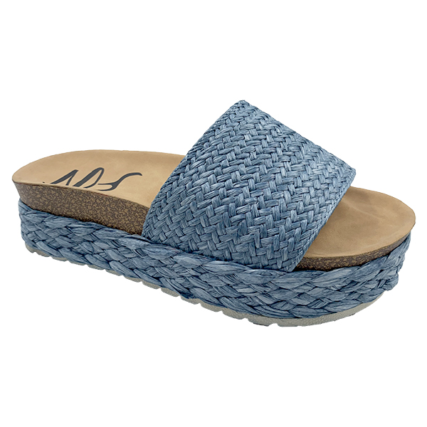 New thick soled slippers for women worn on the outside with a 5CM hemp rope heel and a straight toe exposed fashion sandals