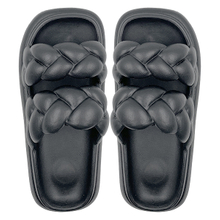Feet feeling thick soled sandals women wear non slip Fried Dough Twists EVA summer bathroom net red ins soft soled slippers versatile