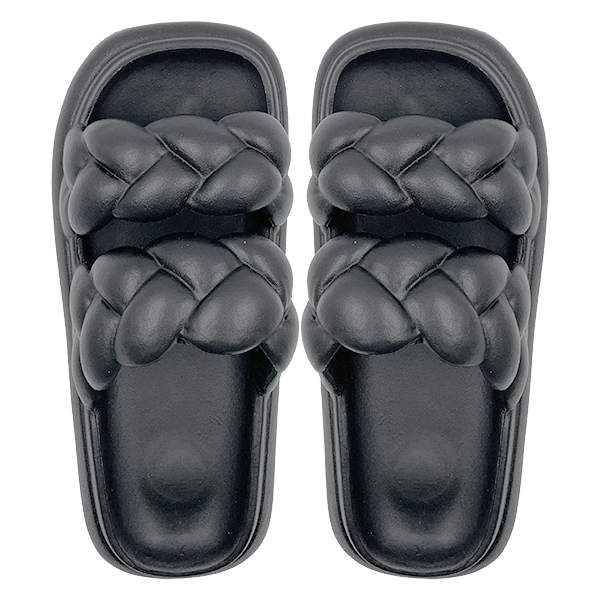 Feet feeling thick soled sandals women wear non slip Fried Dough Twists EVA summer bathroom net red ins soft soled slippers versatile