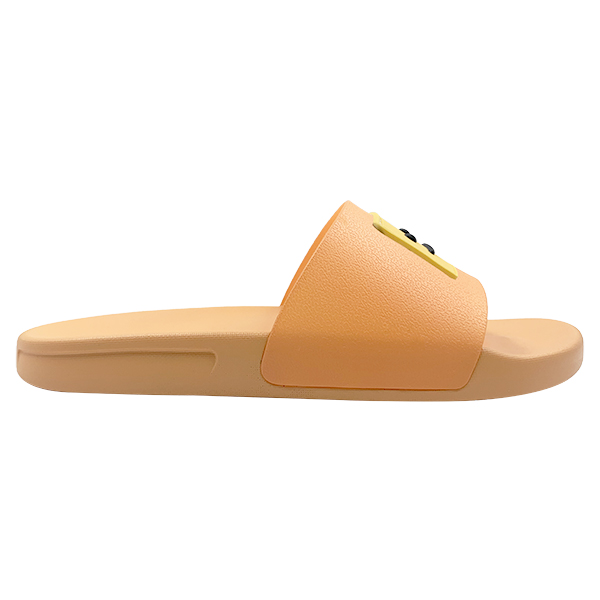 Cute smiling face orange one word slippers can be worn externally simple women's shoes slippers