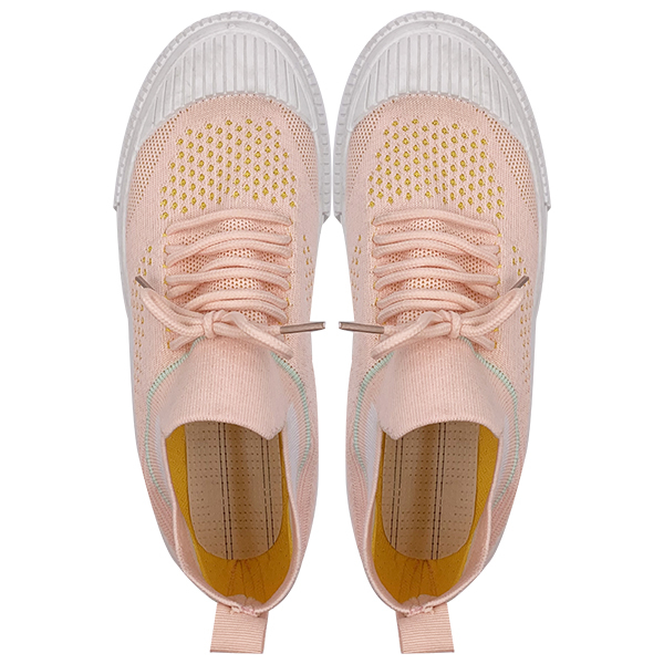  Women's shoes pink canvas shoes lightweight and breathable casual shoes can be easily kicked