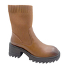 British style Martin boots women's winter loafers high heels small leather shoes thick heels short boots