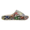 Graffiti slippers cartoon thick sole bath anti slip couple student home slippers bathroom slippers