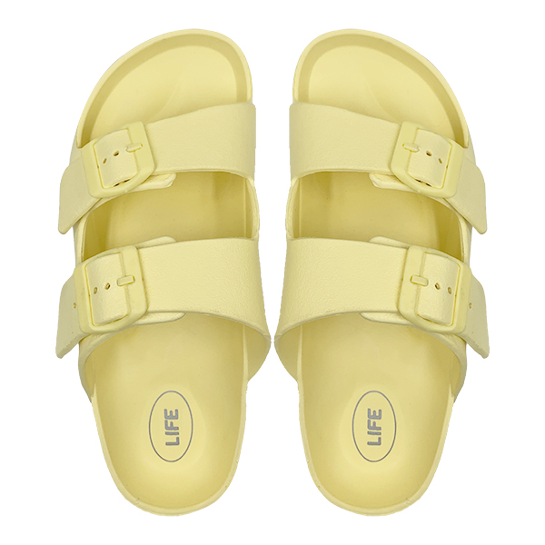 Light yellow EVA lightweight anti slip casual shower slippers Haken outdoor beach slippers women's summer