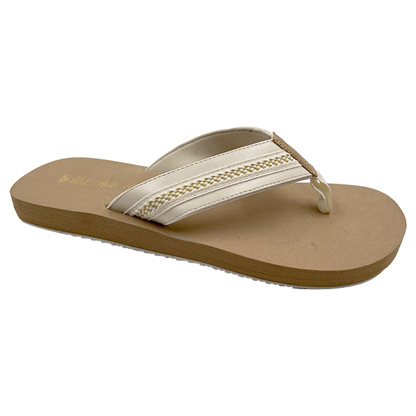 Brown flip flops for women retro European and American style with a small fragrance casual wear non slip and clip on feet