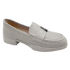 Thick soled loafers for women in the spring of 2025 new British style black small leather shoes one foot single shoe