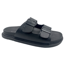 Thick soled wear-resistant soft leather Boken shoes casual one-piece slippers worn with belt buckles semi cool slippers