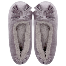 Big bow cotton slippers with toe caps flat shoes casual home shallow mouth one foot women's shoes