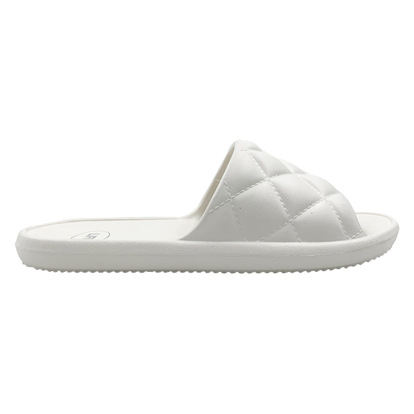 New style of fashionable white slippers for girls with a sense of stepping on poop suitable for summer outdoor wear and home anti slip straight drag