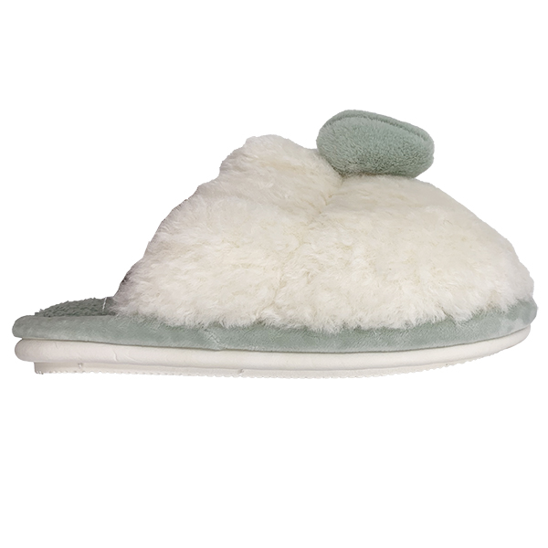 Winter hairy slippers for women new autumn and winter styles home decor half bag white cute autumn bow