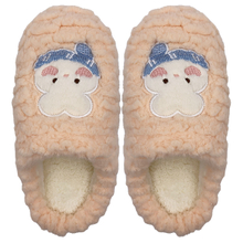 Women's winter indoor home plush stepping on poop feeling anti slip and warm home soft bottom cotton slippers