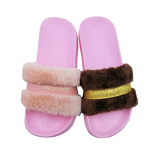 Ladies EVA Slipper with Fleece Shining Upper